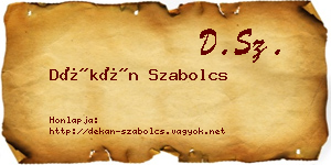 Dékán Szabolcs névjegykártya